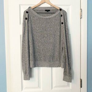 J. Crew Gray Crew Neck Sweater with Long Sleeves